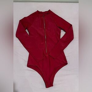 Sporti NWOT swim one piece xs red
